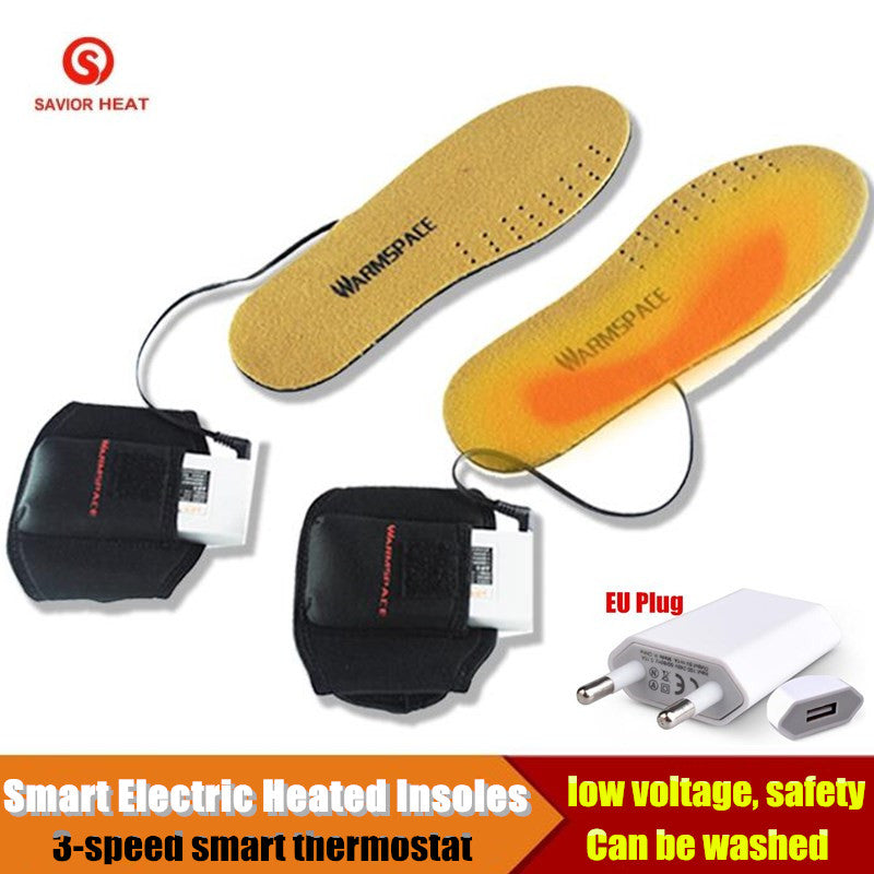 3800MAH Smart Electric Heated Insoles,Winter Warm Outdoor Sport Ride Skiing EVA Insoles Lithium Battery Self Heating 36-46 yards - Elliott's Outdoor Store