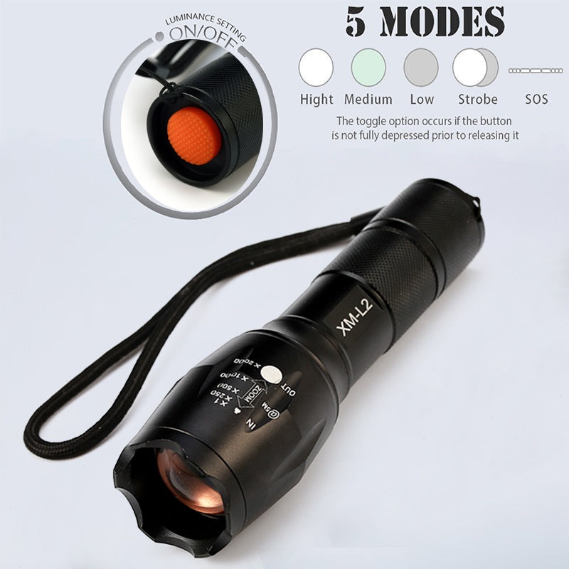 Tactical LED Flashlight E17 CREE XM-L2 - Elliott's Outdoor Store