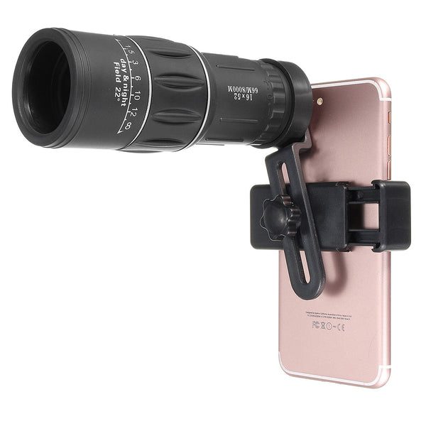 16x52 Zoom Mobile Phone Universal Telescope with Smartphone Adapter - Elliott's Outdoor Store