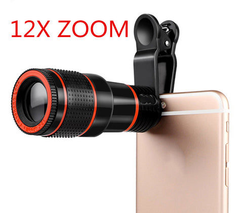 Universal 8X or 12X Zoom Mobile Phone Telescope Lens Clip - Elliott's Outdoor Store